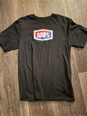 100% Logo Black Short-Sleeve Men's T-Shirt
